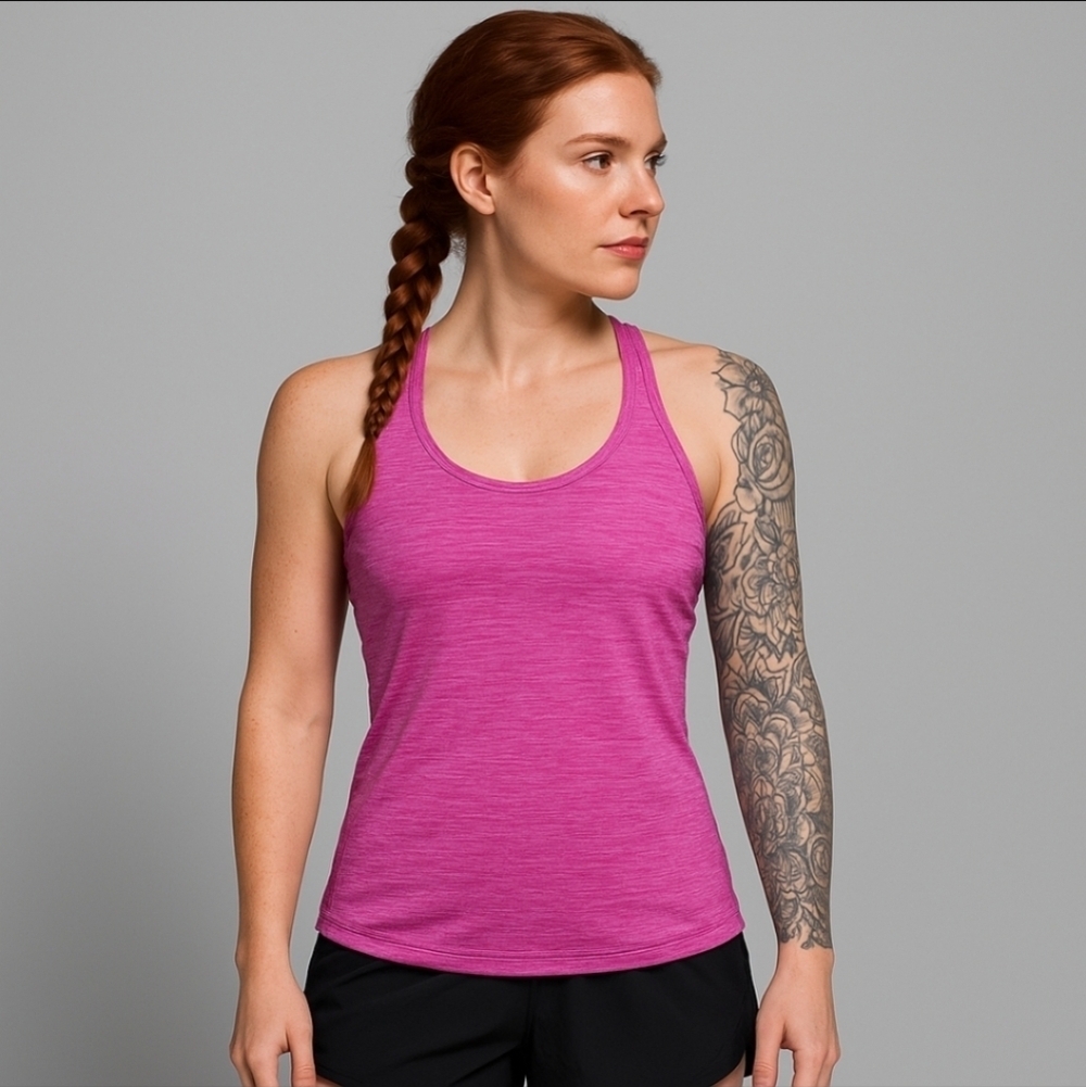 Lululemon Run For Gold Tank Heathered Jewelled Magenta Regal Plum 4